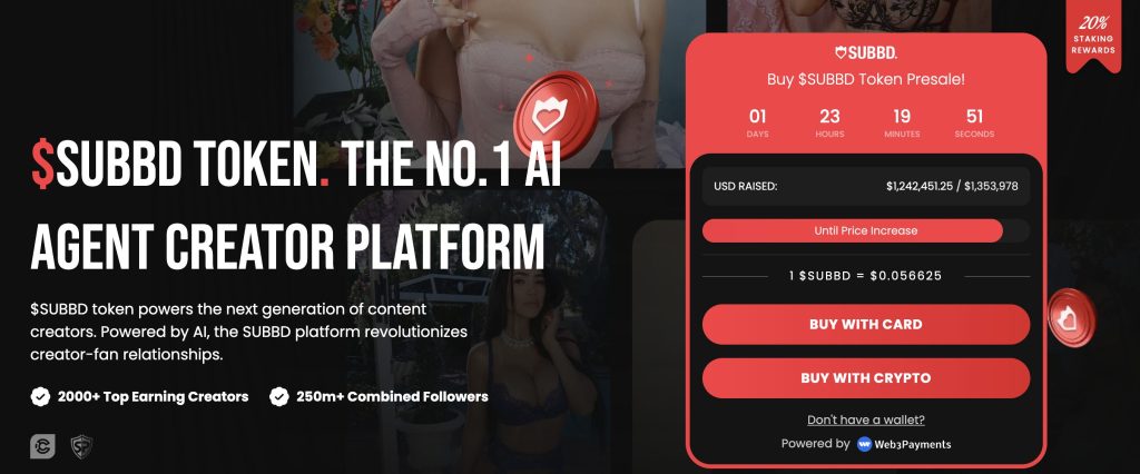 Subbd currency subscription interface and the most important features of its platform which provides artificial intelligence tools